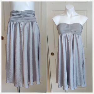 CAbi convertible pull on midi skirt & strapless dress style #241 XS